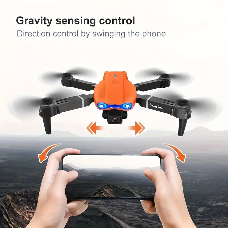 E99pro Drone With SD Camera, One-key Takeoff And Landing, Altitude Hold, One-key 360° Stunt Rolling, Four-axis Aircraft, Entry-level Foldable Remote Control UAV Toy, Holiday Gift
