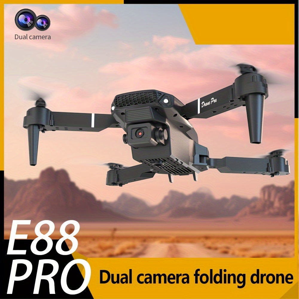 E88Pro HD Dual Camera Drone - Capture Stunning Aerial Photos with WIFI Connection, Optical Flow Height, One Key Return, and Long-Lasting Single Battery - Perfect Gift for Christmas, Halloween, and Thanksgiving