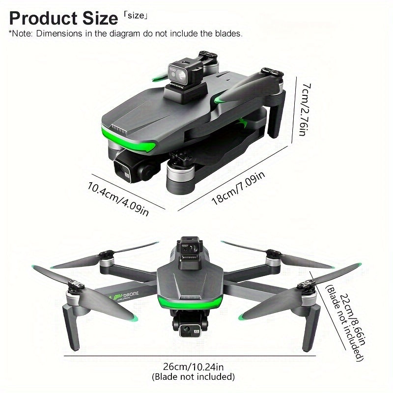 500g Load Professional Drone with GPS Repeater - Airplanes with Brushless Motor, Tri-Axis Stabilizer, Obstacle Avoidance Function, Ideal Halloween Gift for Aerial Enthusiasts