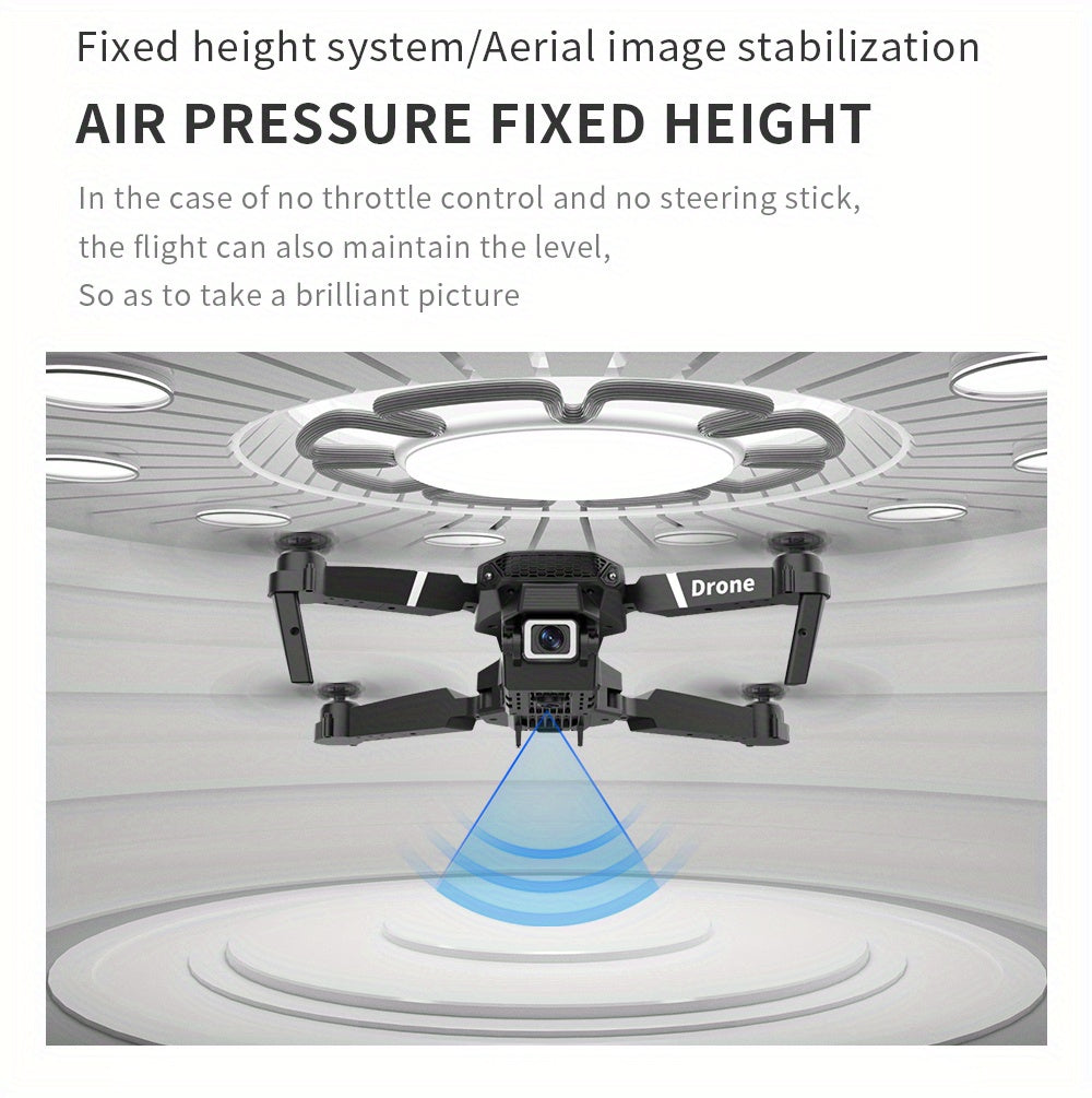 E88Pro HD Dual Camera Drone - Capture Stunning Aerial Photos with WIFI Connection, Optical Flow Height, One Key Return, and Long-Lasting Single Battery - Perfect Gift for Christmas, Halloween, and Thanksgiving