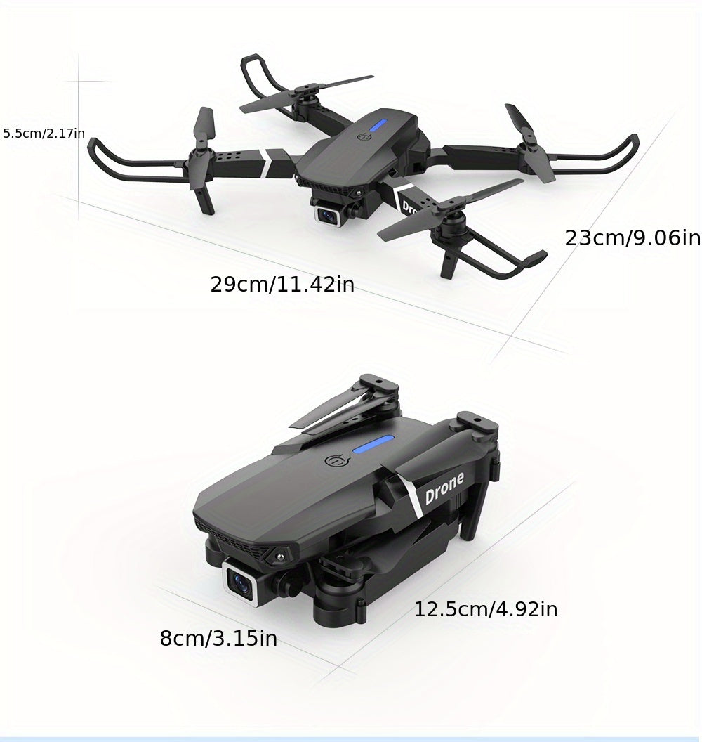 E88Pro HD Dual Camera Drone - Capture Stunning Aerial Photos with WIFI Connection, Optical Flow Height, One Key Return, and Long-Lasting Single Battery - Perfect Gift for Christmas, Halloween, and Thanksgiving