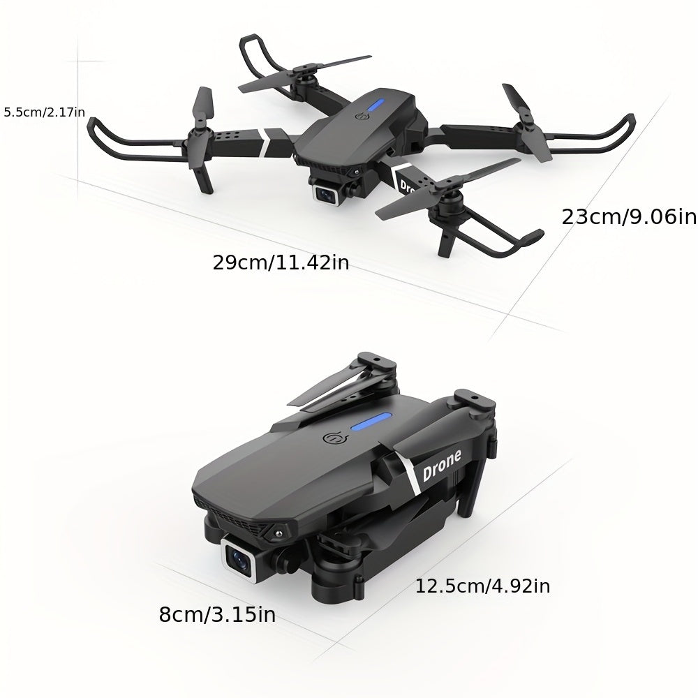 E88Pro HD Dual Camera Drone - Capture Stunning Aerial Photos with WIFI Connection, Optical Flow Height, One Key Return, and Long-Lasting Single Battery - Perfect Gift for Christmas, Halloween, and Thanksgiving