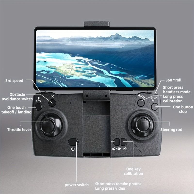 X6 Foldable Drone Dual Camera With Batteries, Obstacle Avoidance, Smart Return, And More - Comes With Carrying Bag! Perfect for beginners Men's Gifts.Christmas Thanksgiving Halloween gifts!