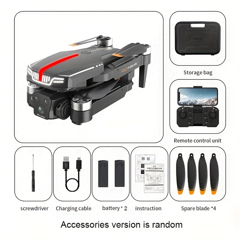 New Drone Remote Control Multi-camera, Foldable RC Optical Flow Setting Point Hover, Brushless Motor, Entry-level Quadcopter, One-button Takeoff Landing