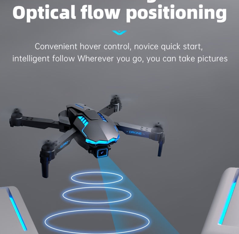 X6Pro Wireless FPV With HD Dual Camera Foldable RC Drone, High Hold, Automatic Obstacle Avoidance, One-Button Calibration/Take Off/Flip, With Optical Flow Positioning (Indoor Can Be Stabilized And Hover), Single Battery Life