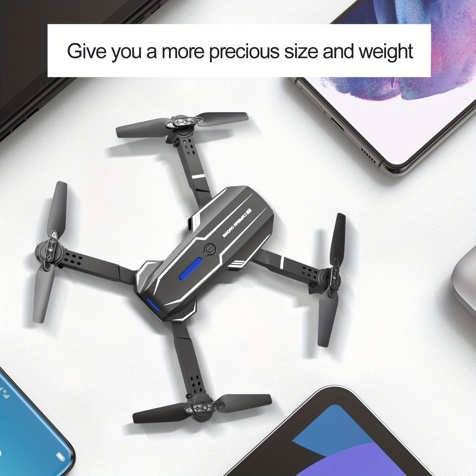 New S101 Drone With Camera, Foldable RC Drone Remote Control Drone Toys For Beginners Men's Gifts, Indoor And Outdoor Affordable UAV Halloween Christmas Gift