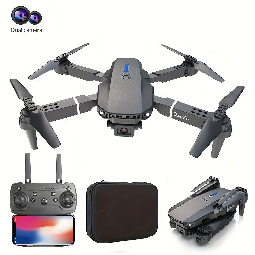 E88Pro HD Dual Camera Drone - Capture Stunning Aerial Photos with WIFI Connection, Optical Flow Height, One Key Return, and Long-Lasting Single Battery - Perfect Gift for Christmas, Halloween, and Thanksgiving