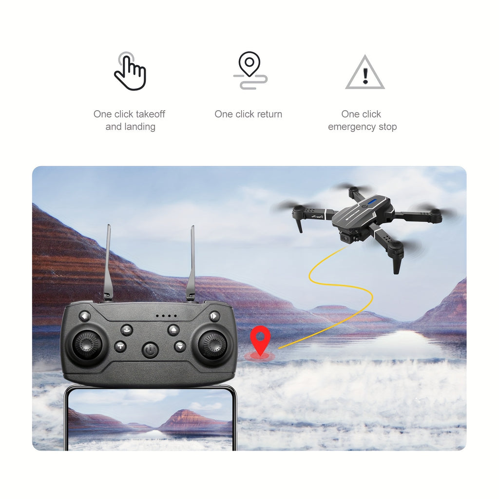 New S101 Drone With Camera, Foldable RC Drone Remote Control Drone Toys For Beginners Men's Gifts, Indoor And Outdoor Affordable UAV Halloween Christmas Gift