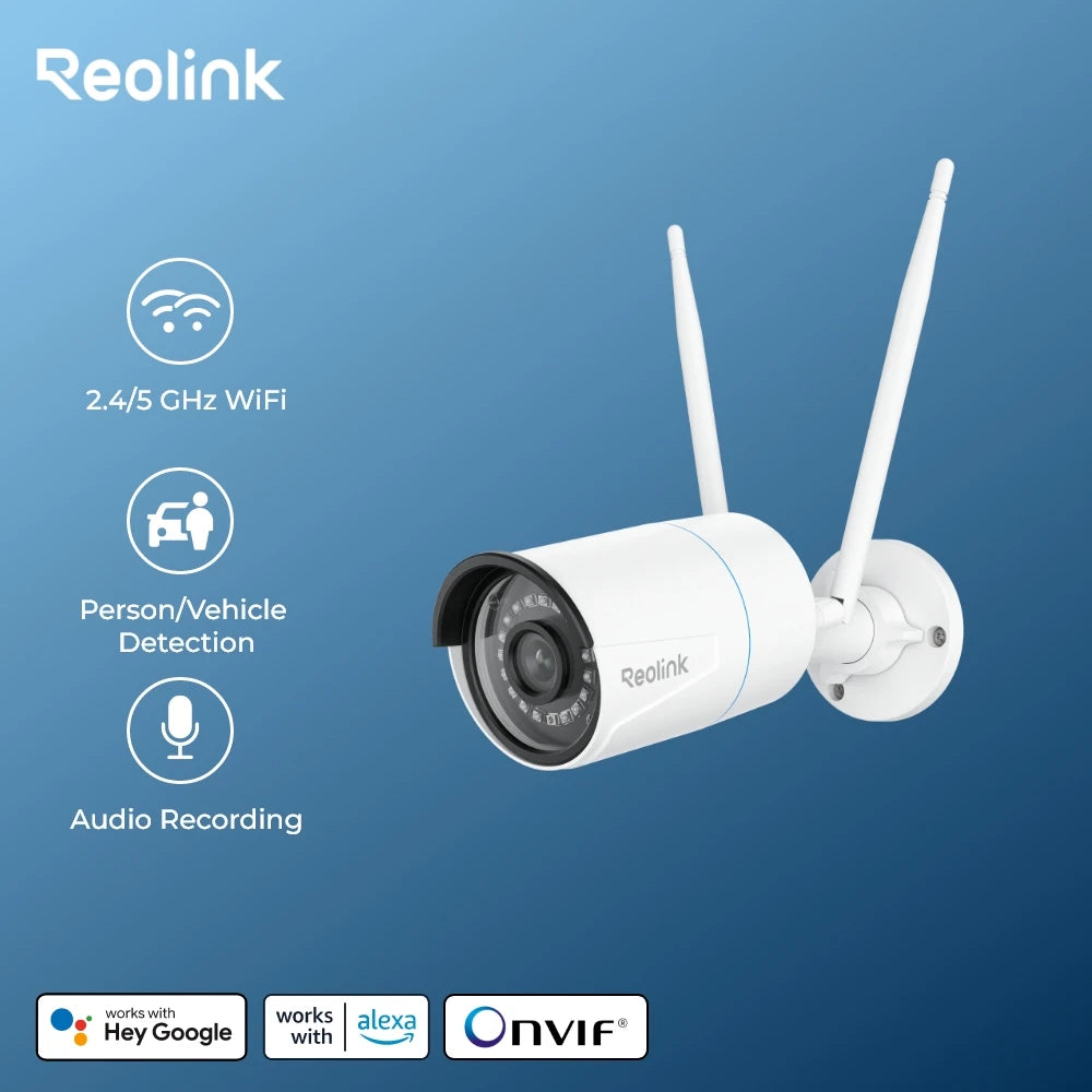 Reolink 4K Security Camera Smart Detection 8MP Wi-Fi 6 Tech Surveillance Cameras Onvif 2.4G/5Ghz Wireless 5MP Outdoor IP Camera