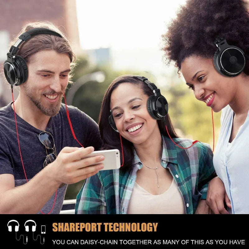 Oneodio Over Ear Headphones Hifi Studio DJ Headphone Wired Monitor Music Gaming Headset Earphone For Phone Computer PC With Mic