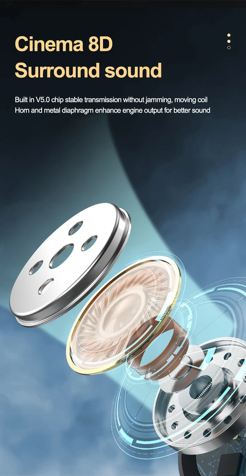 Original A23 Sport Foldable Wireless Headphone 8D Surround Heavy Bass Hifi Music Bluetooth Earphones With Mic Support FM/TF Card