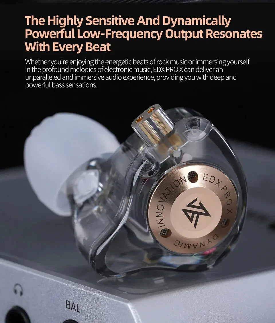 KZ EDX PRO X Wired Earphones HIFI Stereo Bass Music Earbuds In Ear Sport Headphones Noise Cancelling Gaming Headset