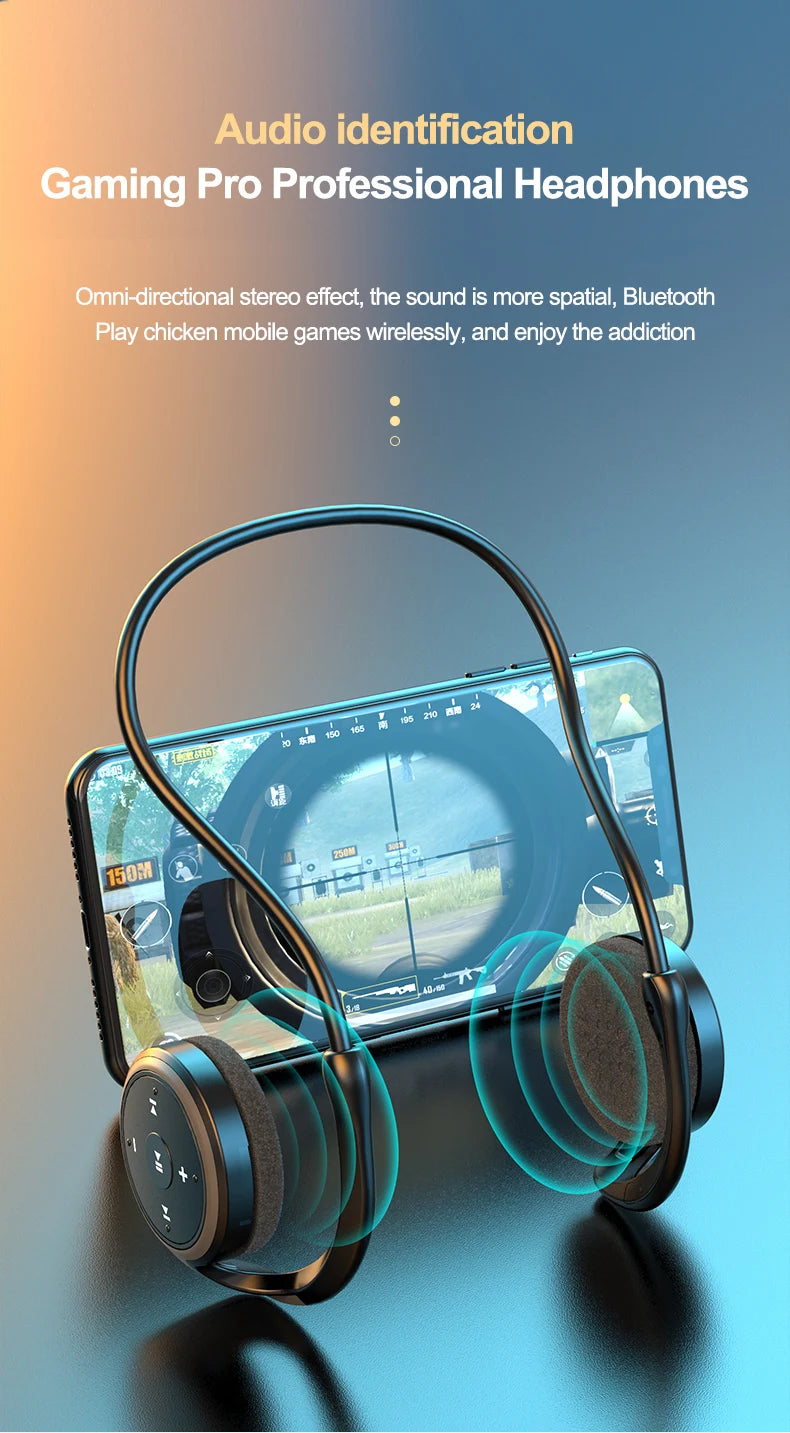 Original A23 Sport Foldable Wireless Headphone 8D Surround Heavy Bass Hifi Music Bluetooth Earphones With Mic Support FM/TF Card