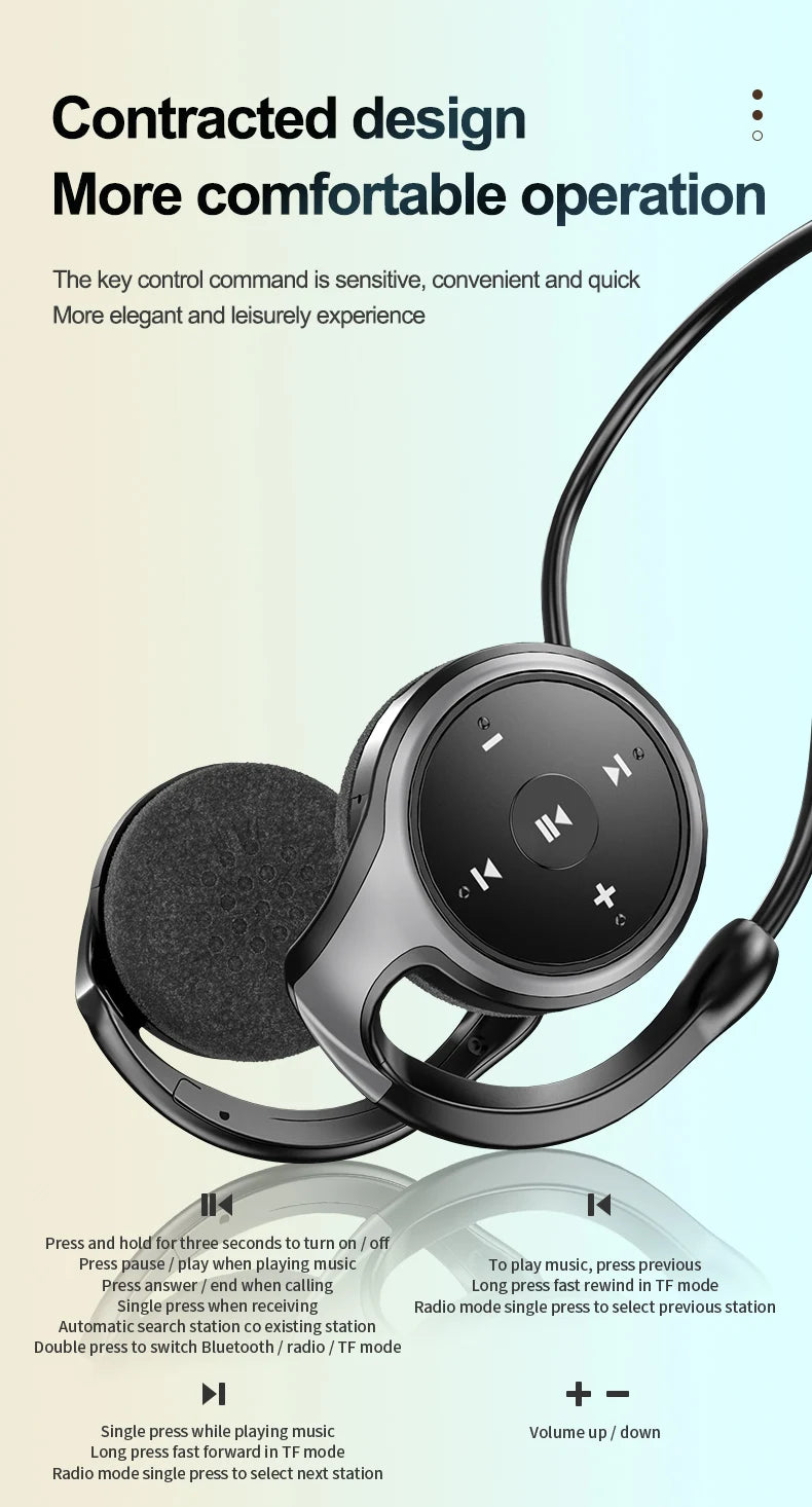 Original A23 Sport Foldable Wireless Headphone 8D Surround Heavy Bass Hifi Music Bluetooth Earphones With Mic Support FM/TF Card