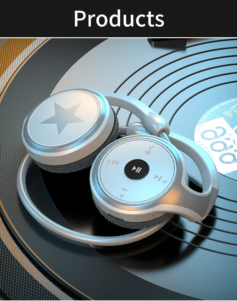 Original A23 Sport Foldable Wireless Headphone 8D Surround Heavy Bass Hifi Music Bluetooth Earphones With Mic Support FM/TF Card