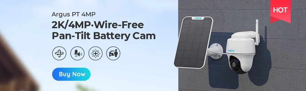 Reolink Solar Panel with 4m cable for Reolink rechargeable battery cameras Solar Panel for Argus 3 Pro/Argus PT/Trackmix/Duo 2