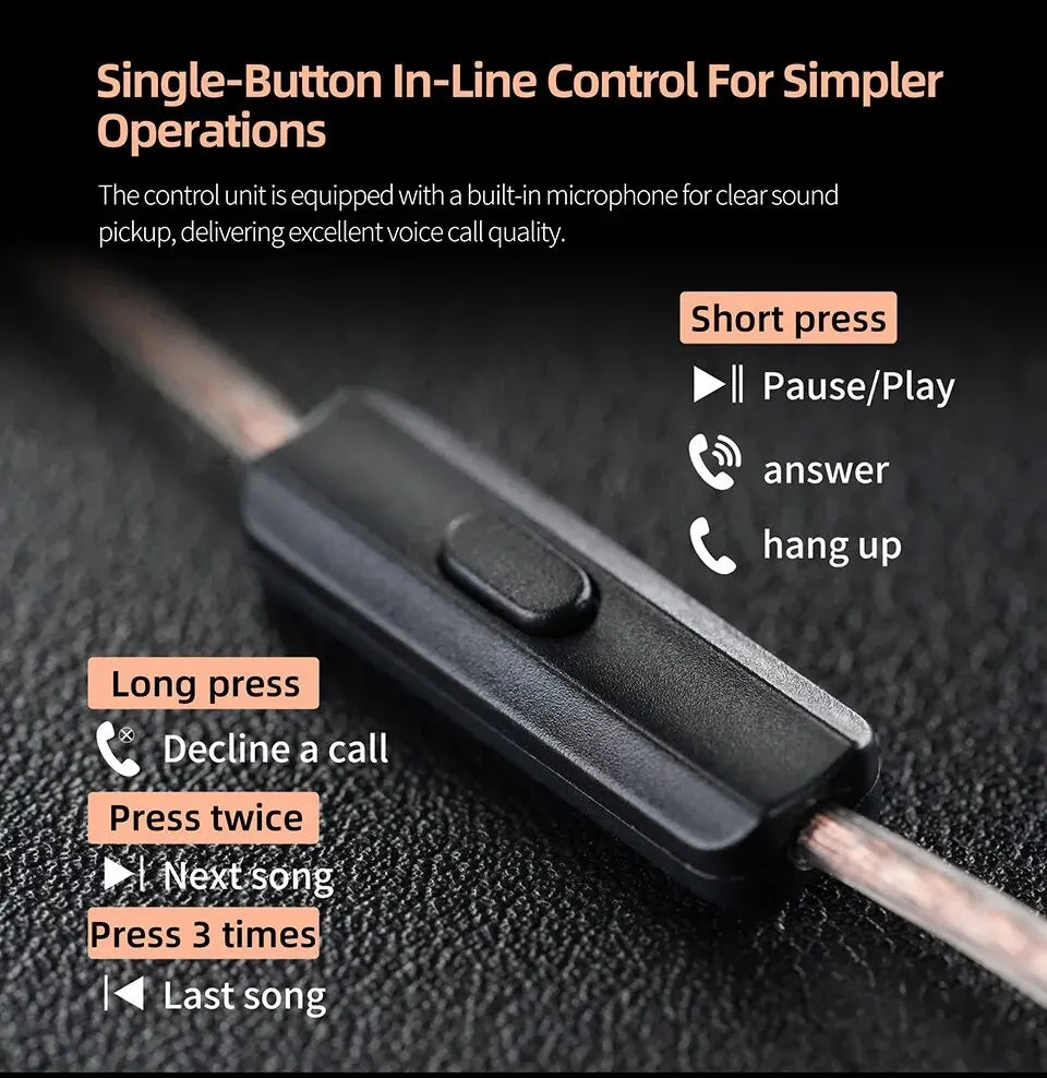 KZ EDX PRO X Wired Earphones HIFI Stereo Bass Music Earbuds In Ear Sport Headphones Noise Cancelling Gaming Headset