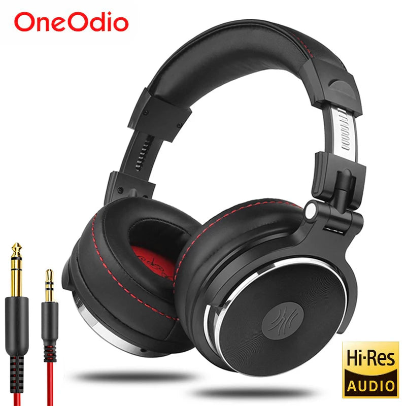 Oneodio Wired Headphones Professional Studio Pro 10/30/50 DJ Headphones With Microphone Over Ear HiFi Hi-Res Monitor Headset