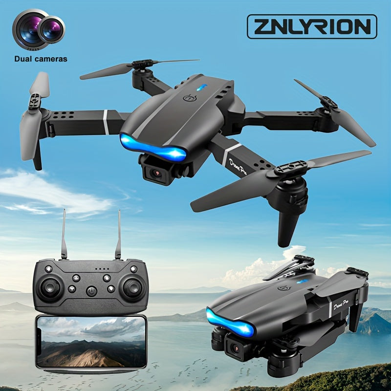 E99 Pro - High-Performance Drone for Beginners - WiFi FPV HD Dual Camera, Foldable RC Quadcopter with Altitude Hold, Remote Control, and Long Flight Time