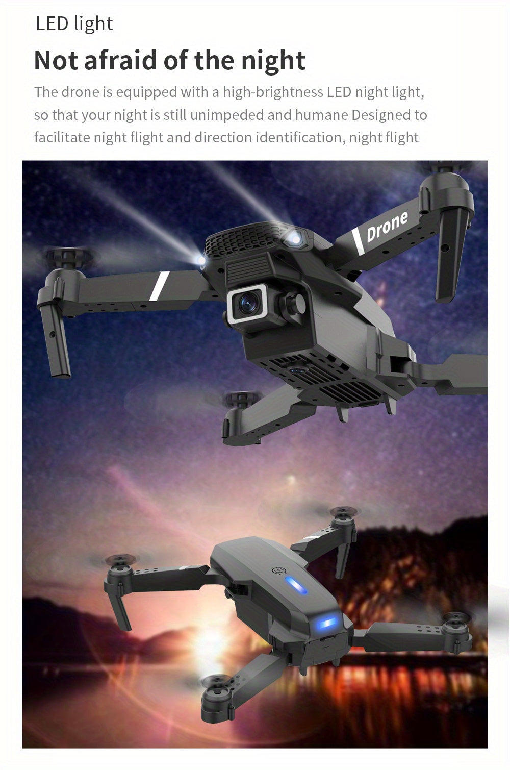 E88Pro HD Dual Camera Drone - Capture Stunning Aerial Photos with WIFI Connection, Optical Flow Height, One Key Return, and Long-Lasting Single Battery - Perfect Gift for Christmas, Halloween, and Thanksgiving