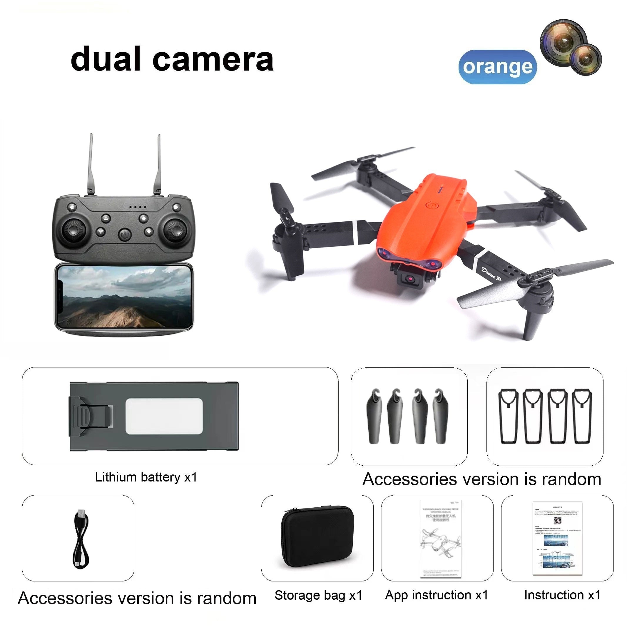 E99pro K3 Drone High-definition Aerial Photography Dual Camera Single Battery Optical Flow Fixed-point Hovering Quadcopter Remote Control Helicopter