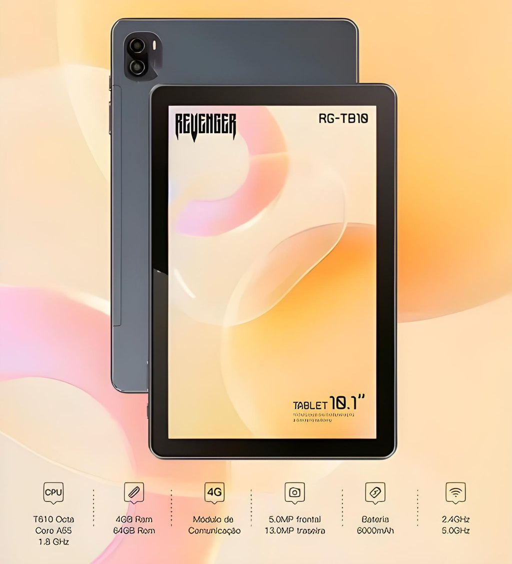 Tablet 10.1" 4GB RAM +64GB Cam 13MP Android 12 Revenger RG-TB10